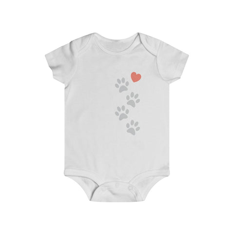 RIB SNAP TEE FOR INFANTS - PAWS TO HEART