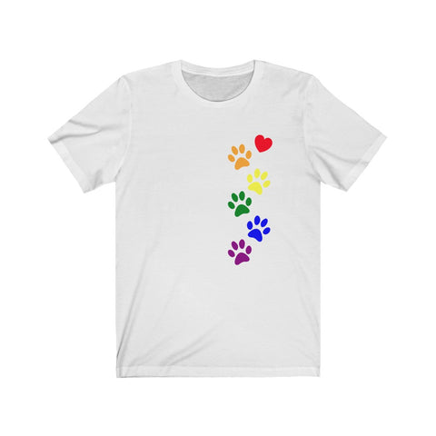 Cataholic Pride Cotton T-Shirt - Rainbow Flag