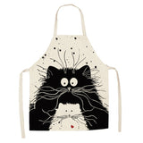 Apron with Ridiculous Cat Cartoons