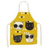 Apron with Ridiculous Cat Cartoons