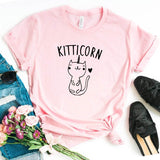 Cotton T-Shirt for Women - Kitticorn