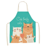 Apron with Ridiculous Cat Cartoons