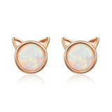 Opal Cat Earrings