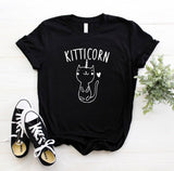 Cotton T-Shirt for Women - Kitticorn