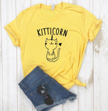 Cotton T-Shirt for Women - Kitticorn