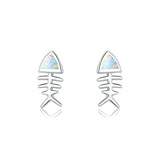 Opal Cat Earrings