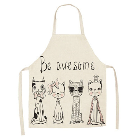 Apron with Ridiculous Cat Cartoons