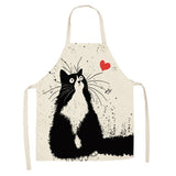 Apron with Ridiculous Cat Cartoons