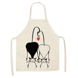 Apron with Ridiculous Cat Cartoons