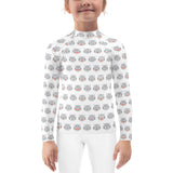 Kids' Rash Guard with Cat Face Pattern