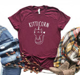 Cotton T-Shirt for Women - Kitticorn