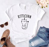 Cotton T-Shirt for Women - Kitticorn