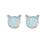 Opal Cat Earrings