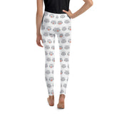 Youth Leggings with Cat Face Print