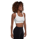 Padded Sports Bra with Cat Face Print