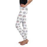 Youth Leggings with Cat Face Print