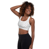 Padded Sports Bra with Cat Face Print