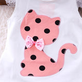 Polka Dot Kitty T-shirt and Bottoms for Toddlers