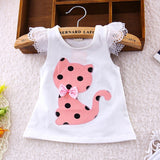 Polka Dot Kitty T-shirt and Bottoms for Toddlers