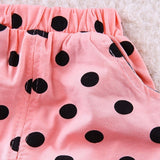 Polka Dot Kitty T-shirt and Bottoms for Toddlers