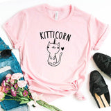 Cotton T-Shirt for Women - Kitticorn