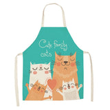 Apron with Ridiculous Cat Cartoons